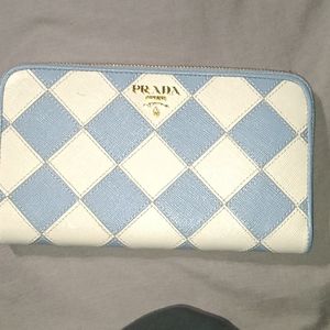Robins egg blue Prada wallet